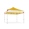 Gazebos with interchangeable banners, mechanism and print