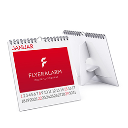Desk calendars with spiral binding and pre-punched support