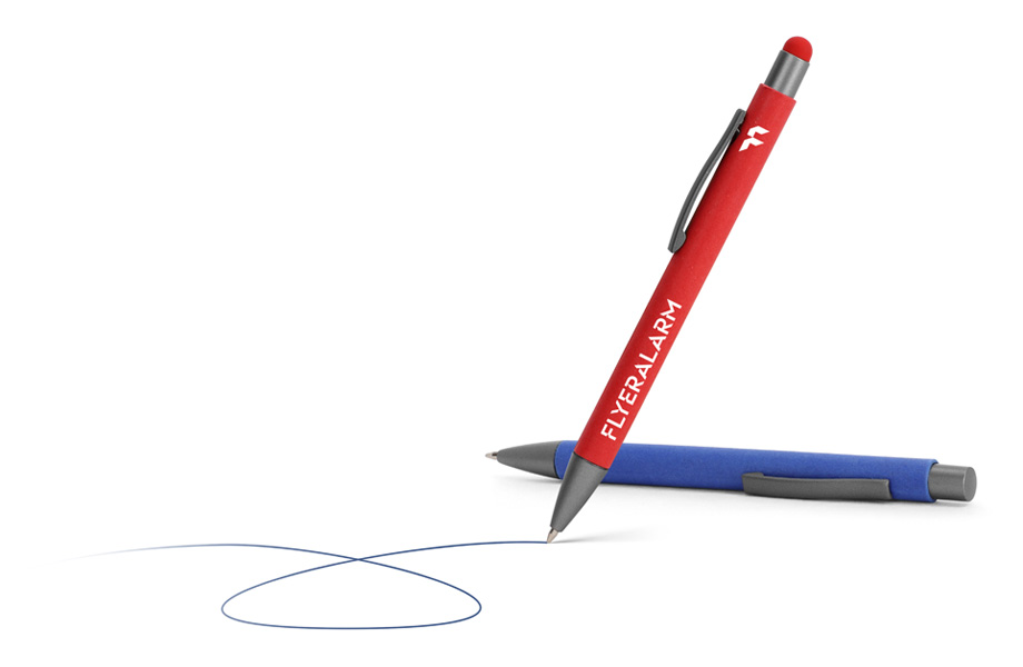 Bolígrafos de papel con elementos metálicos