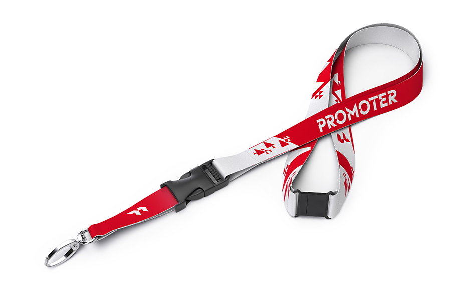 Lanyards met klikgesp en veiligheidssluiting