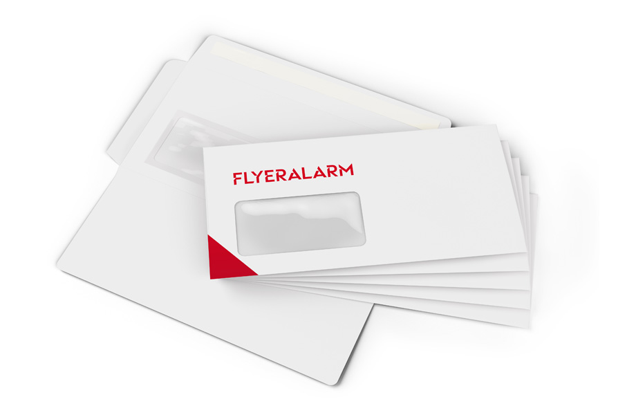 Briefumschläge mit Fenster links, haftklebend