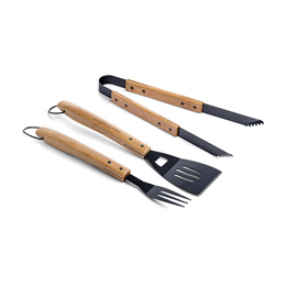 Posate per barbecue in legno
