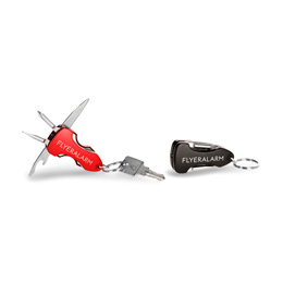 Portachiavi con utensile multiuso e torcia tascabile