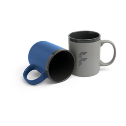 Kaffeetassen soft gummiert mit Lasergravur