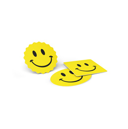 Aufkleber gelber Smiley für Qualitätsprüfungen günstig im ex