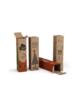 Bottle Packaging with Christmas Layout