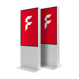 Totem multimediali a colonna Smart Line, fronte e retro