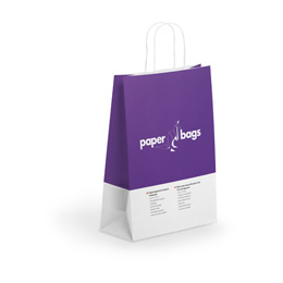 Sample Basic Paper Carrier Bag with Paper Cord, Fully Printable