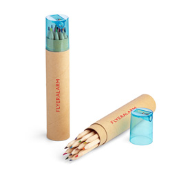 Set di pastelli con temperamatite