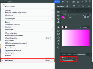 kenmerken steunkleur Adobe Illustrator