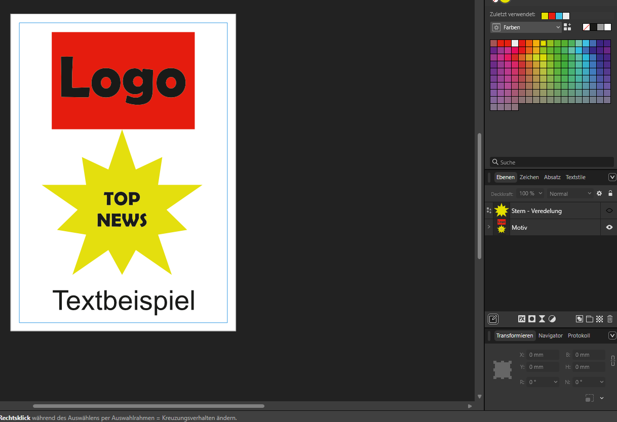 Tutorial: 5. Farbkanal in Affinity Studio anlegen