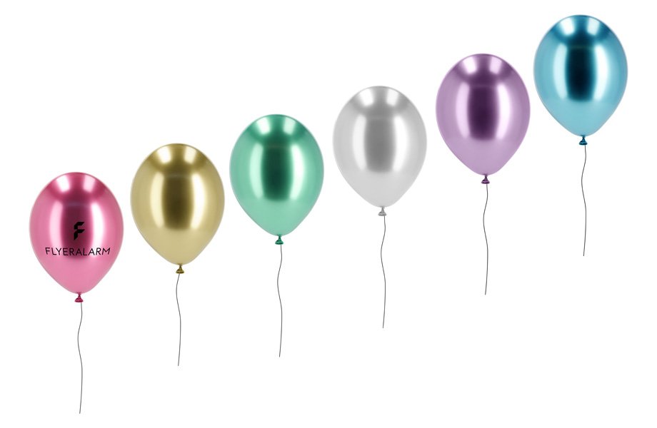 Luftballons in Metallicfarben
