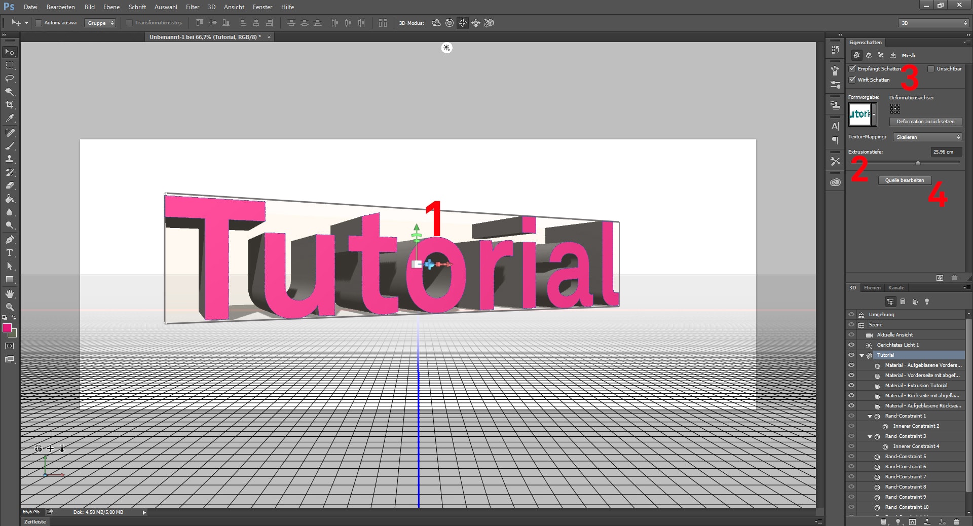 3d Text Erstellen Mit Photoshop Cc Flyeralarm