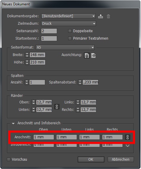 Beschnittzugabe Anlegen In Indesign Illustrator Oder Scribus