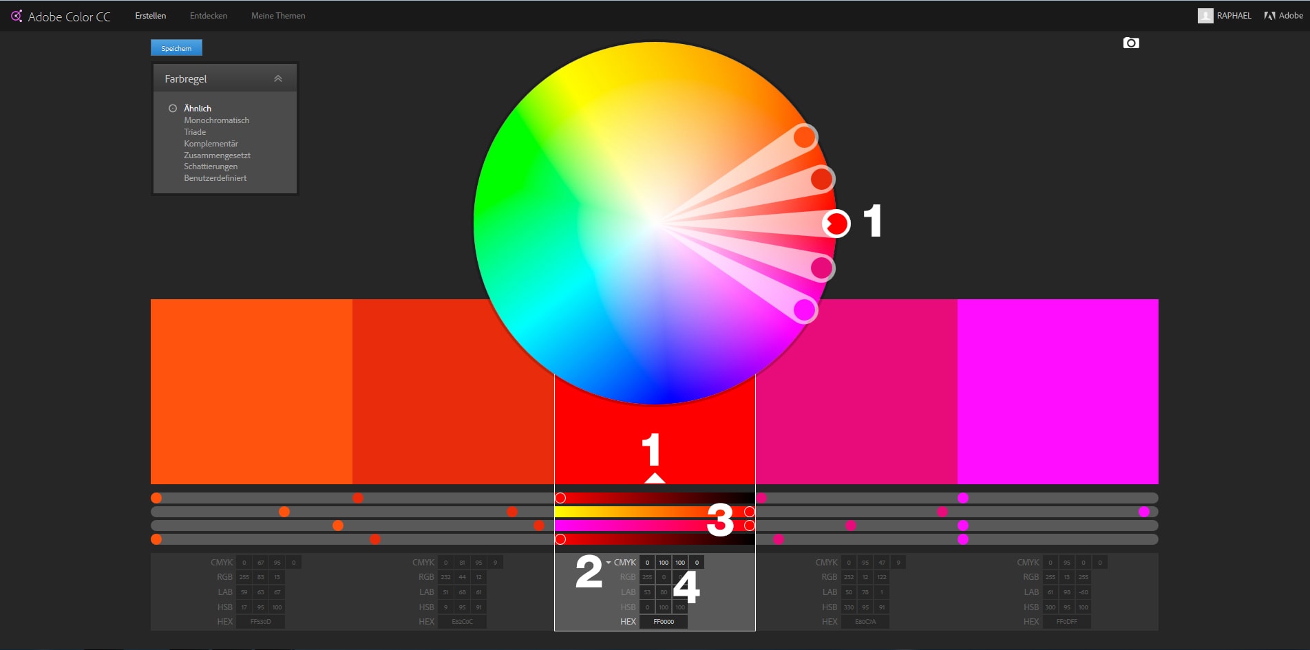 Findet Die Passenden Farben Adobe Color Cc Flyeralarm