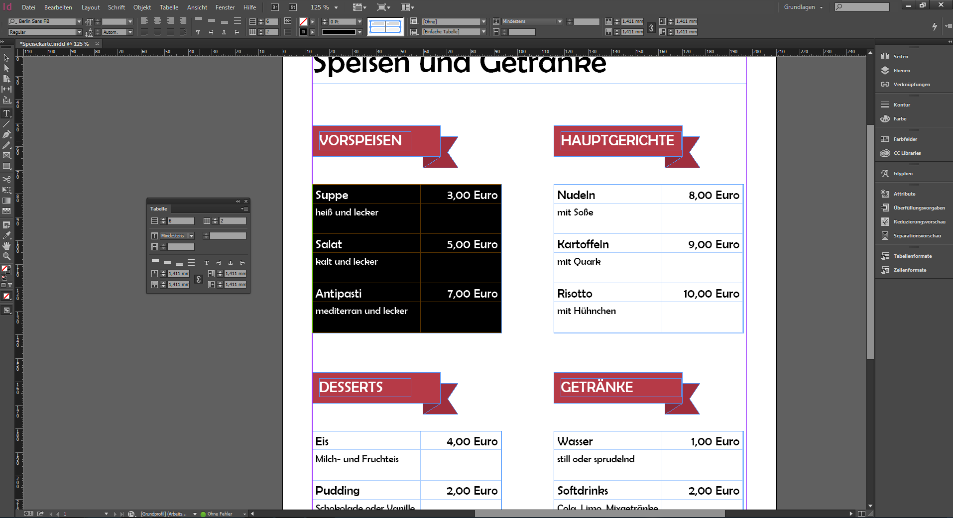 Tutorial Tabellen Erstellen In Indesign Cc Flyeralarm