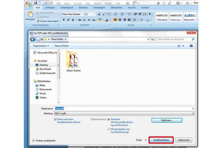 Tutorial Druckfahiges Pdf Mit Word 2007 Erstellen Flyeralarm