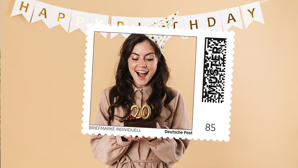 Individuelle Briefmarken zum Geburtstag