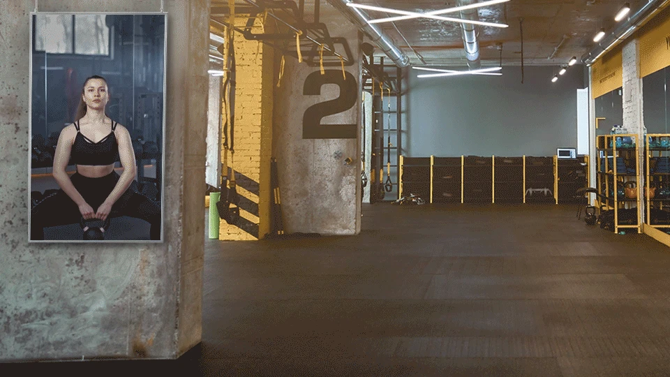 Räumlichkeiten eines Fitnessstudios