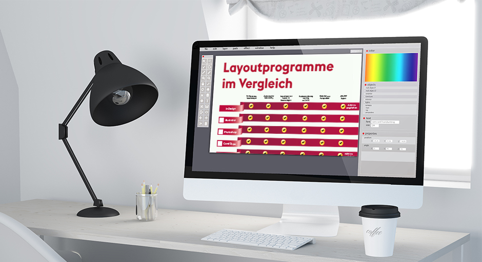 FLYERALARM Blog Titelbild Layoutprogramme im Vergleich