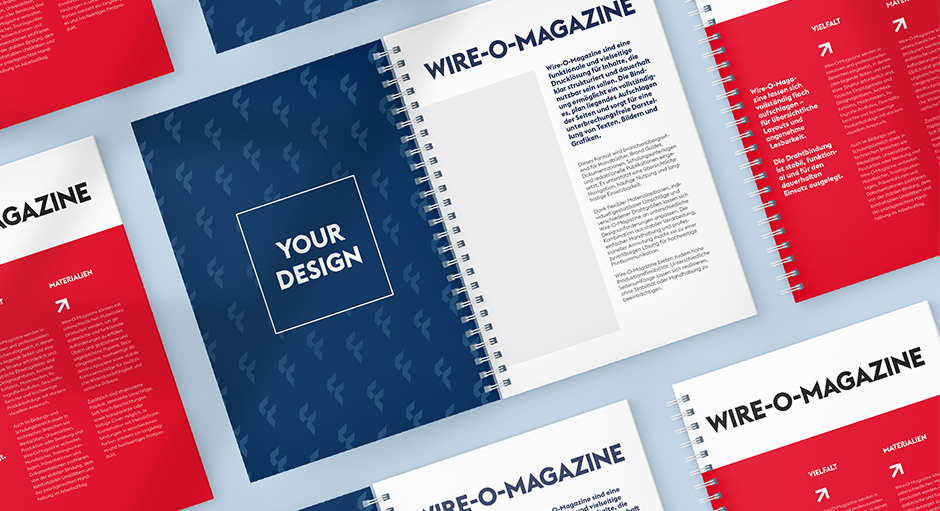 Flach aufliegende Wire-O-Magazine