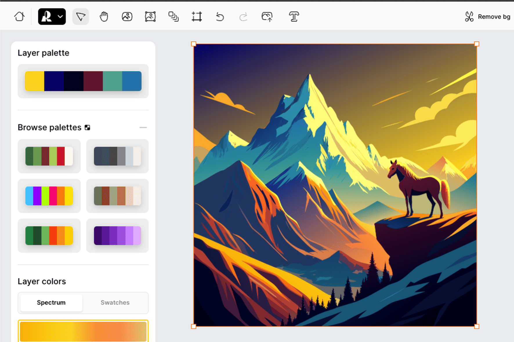 Screenshot der Nutzeroberfl&auml;che von Recraft.ai