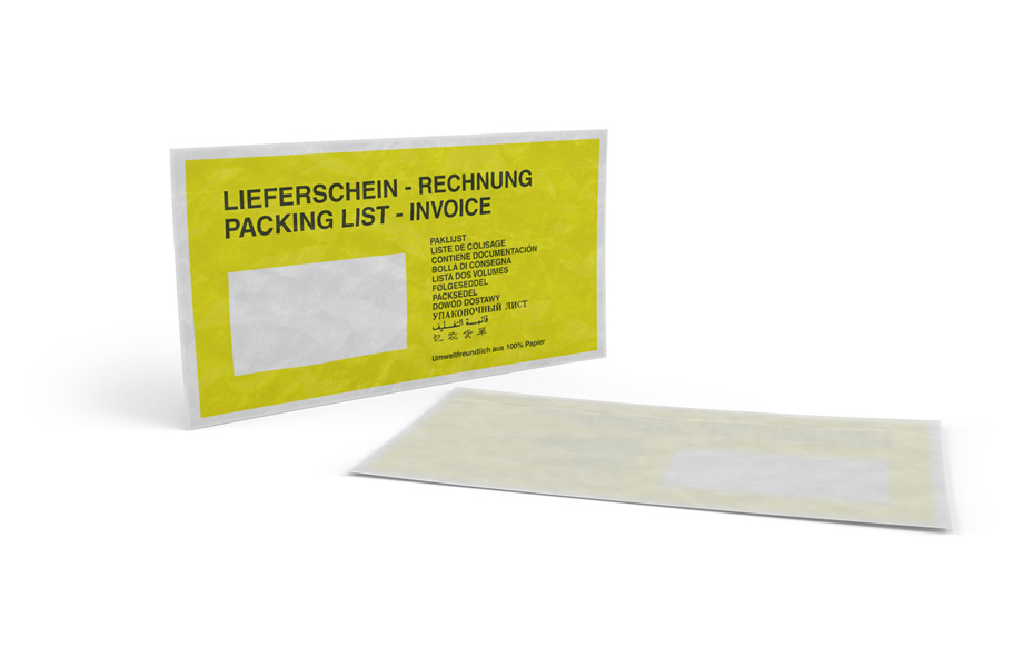 Lieferscheintaschen Pergaminpapier