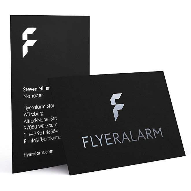 Visitenkarten aus Schwarzkarton