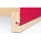 L-Banner Holz mit Holzleisten, System inkl. Druck – Detailbild Befestigung Druck am System unten