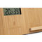 Ladestation mit Uhr und Thermometer, Bambus