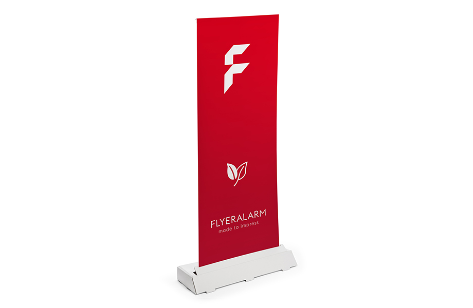 Cardboard Roller Banners Mechanism And Banner Printed At Flyeralarm