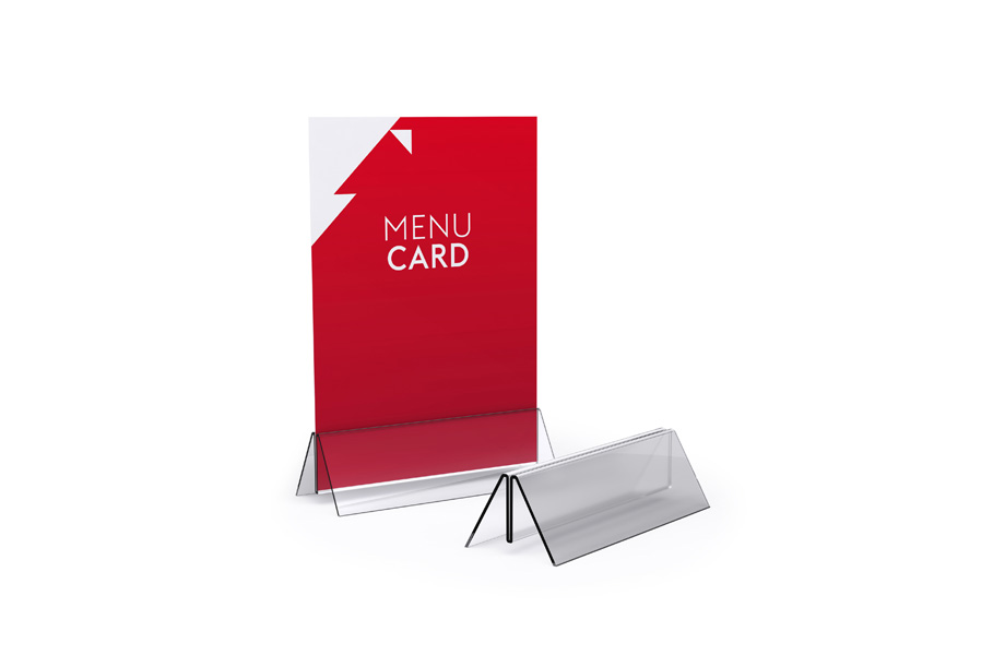 Menu card holders lowcost and quick at FLYERALARM
