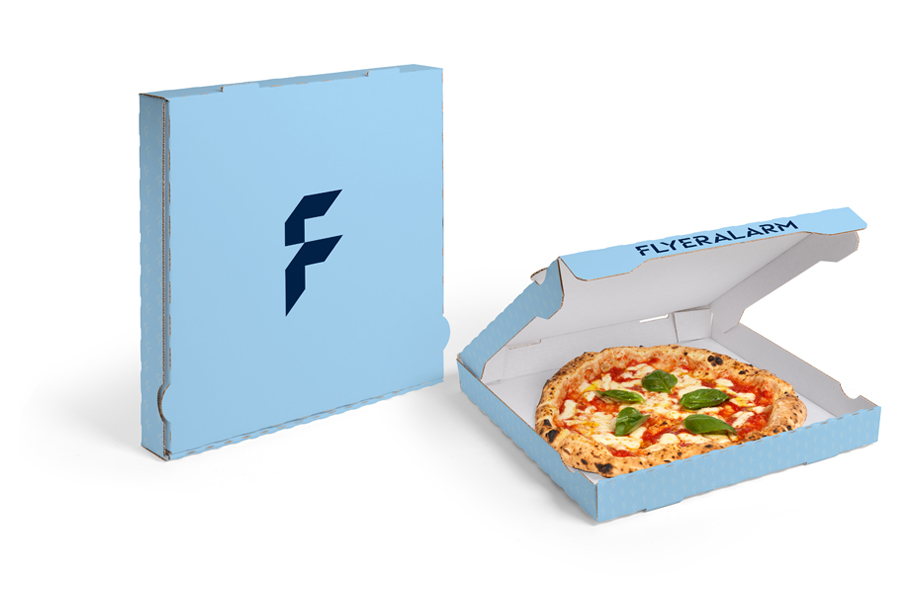 Pizzakarton-Werbung