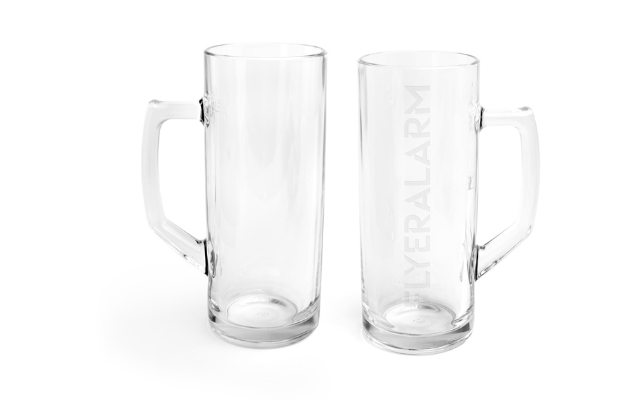 Bierpullen met een rechte vorm