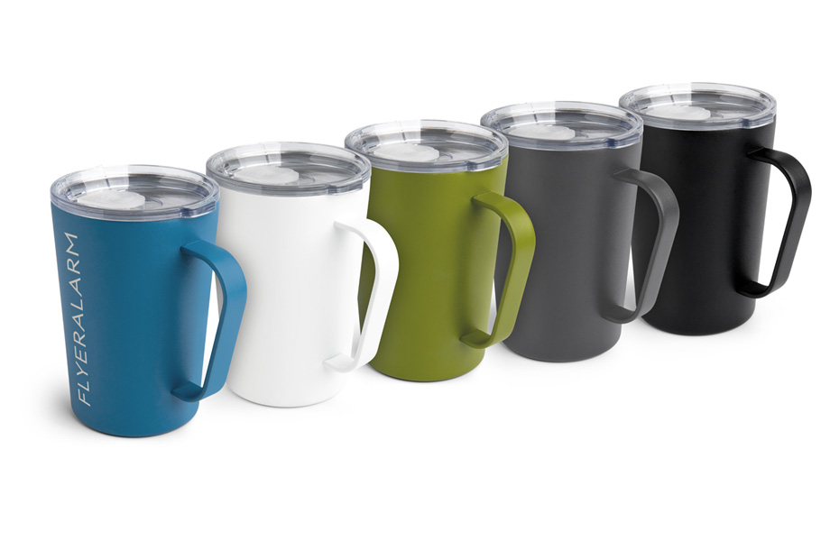 2 Tazze Termiche In Acciaio Inox 400ml - Con Coperchio Ermetico E Cannuccia - Foto 4