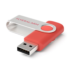 USB-minnen i färg med aluminiumbygel