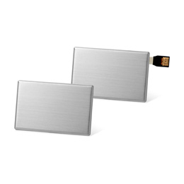Échantillons de clés USB carte de crédit, argentées