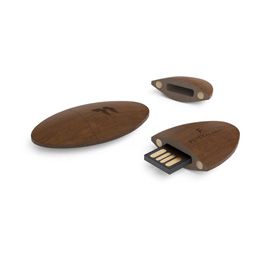 USB-Sticks Holz, elliptisch