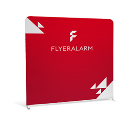 Werbewand mit Steckrohrsystem