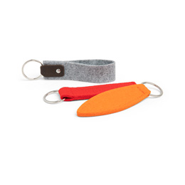 Muestra de llavero de fieltro