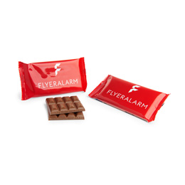 Mini-tablettes de chocolat en sachet individuel