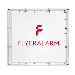 Bannerrahmen für Fassaden, System inkl. Druck