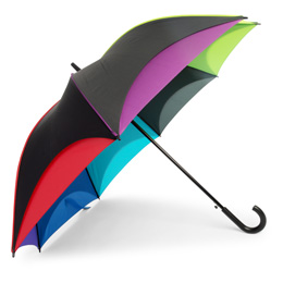 Muestra de paraguas arcoíris