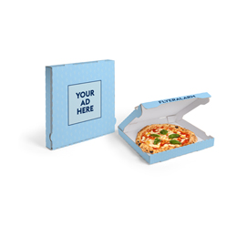 Pizzakarton-Werbung