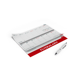 Tischkalender mit verlängerter Rückpappe