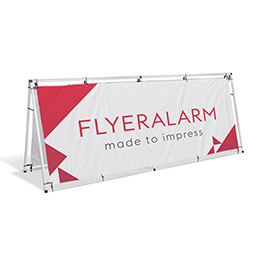 Banner mit Aluminium-Aufsteller