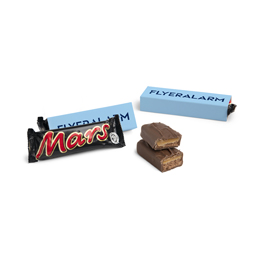 Mars Riegel im Werbeschuber
