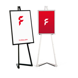 Mobilt staffeli af metal med sammenklappelig ramme