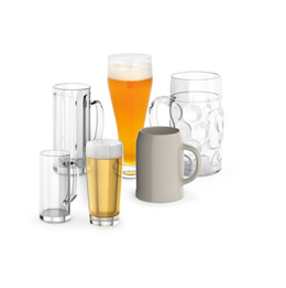 Samples bierpullen en bierglazen