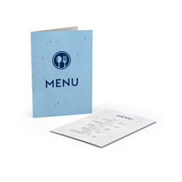 Speisekarten aus Samenpapier